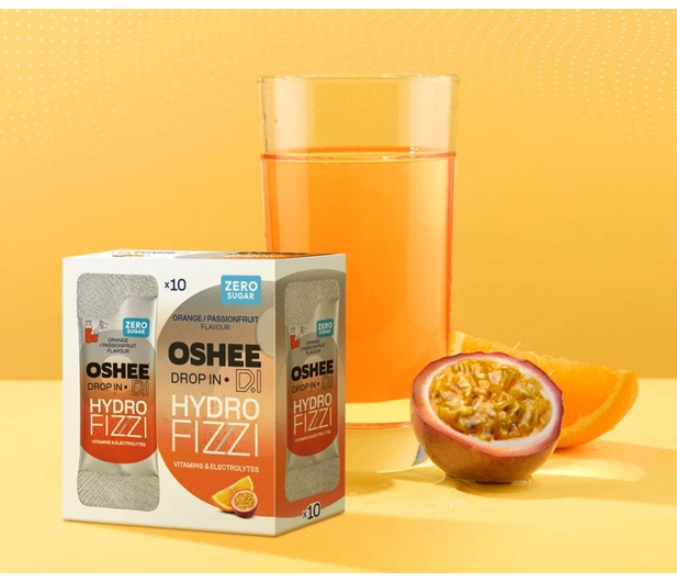 OSHEE Proszek musujący DROP IN Hydrofizzi pomarańcza-marakuja 10 s - 1546753 - zdjęcie 3